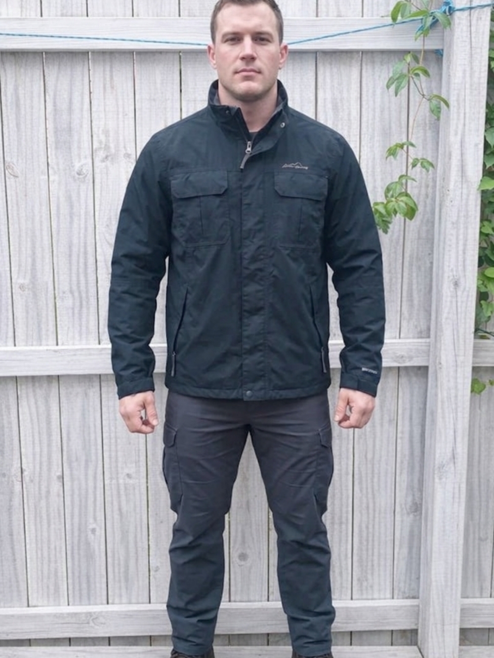 Eddie Bauer Gorpcore Black Utility Jacket  Street TechWear Y2K Men Large Tall